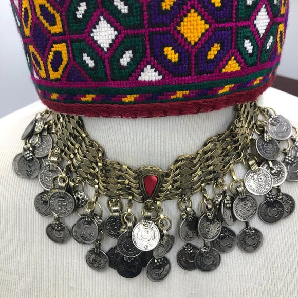 Wholesale Coins Necklaces, Afghan Vintage Coins Chokers Necklaces, Vintage Bulk - Picture 5 of 15